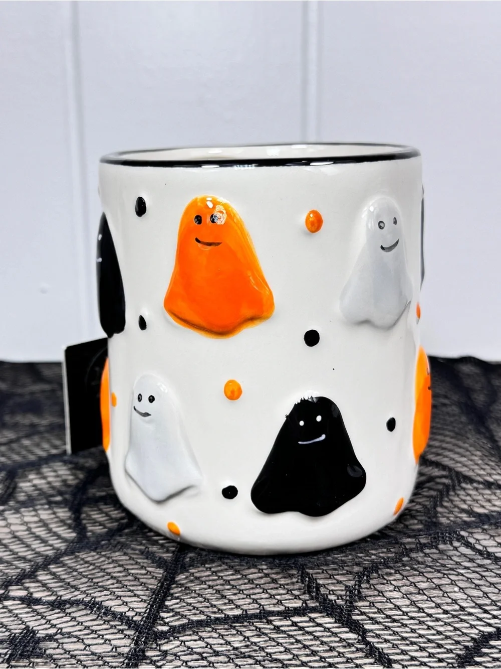 NEW Cobwebs & Cauldrons Ghosts Halloween Mug